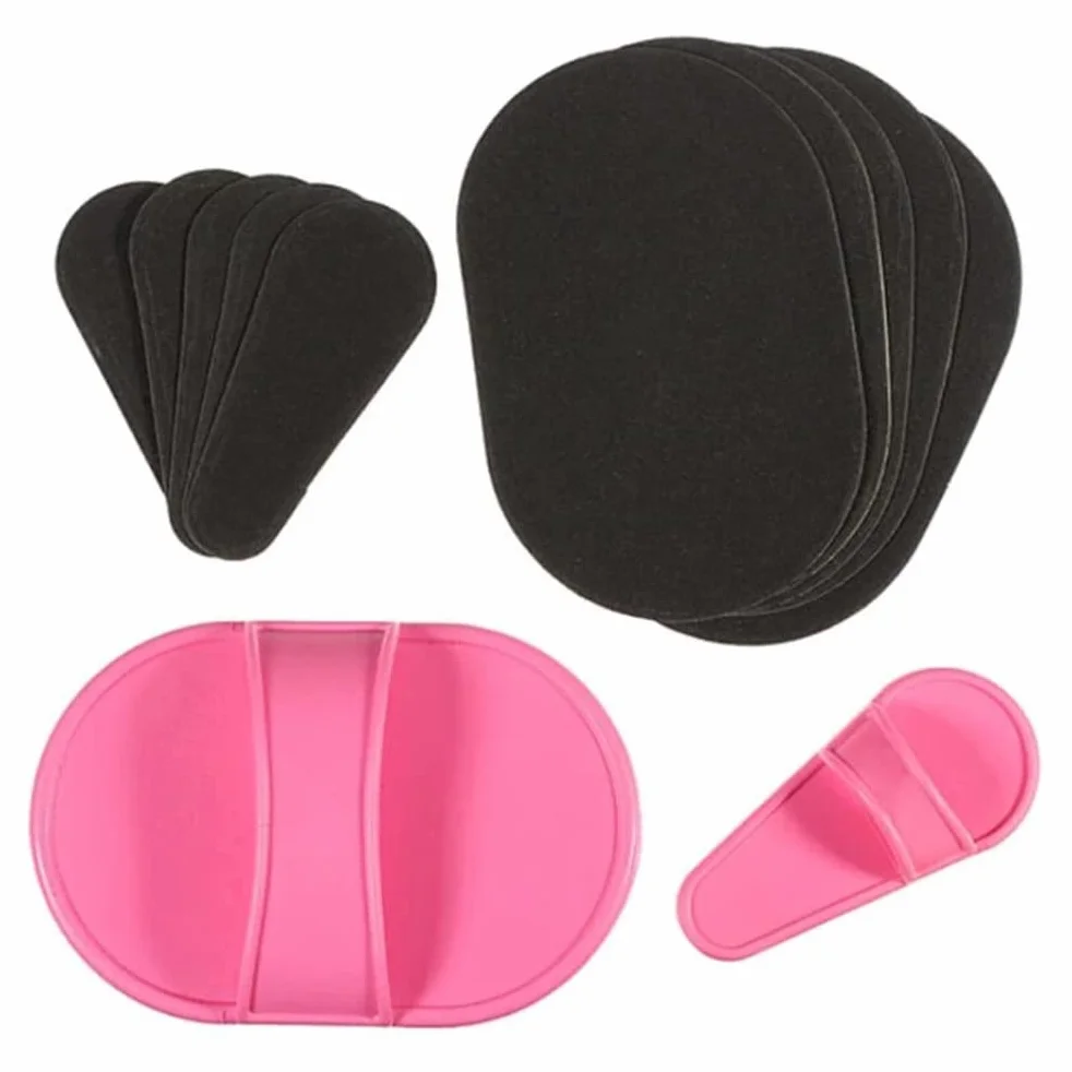 10 Pezzi Set di Tamponi per Depilazione, Guanto Depilatorio di Rimozione dei Capelli di Guanto di Depilazione di 2 Misure 8 Cartine Levigate Fine Nero Esfoliazione per Donna Depilazione Labbro Viso