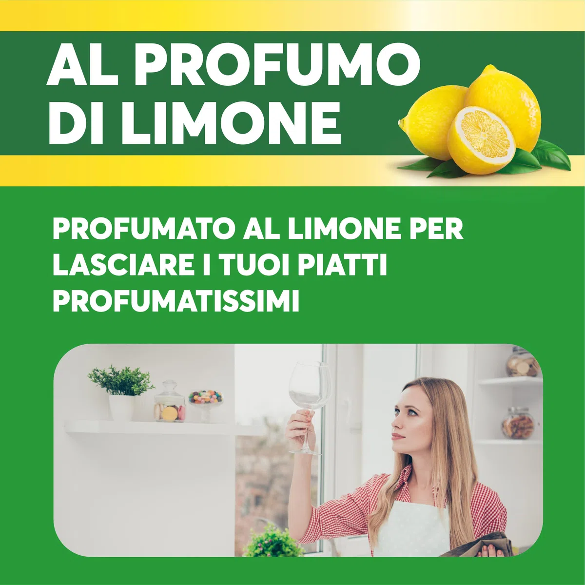 ONE - Pacco da 12 confezioni di 1 lt DETERSIVO LIQUIDO DETERGENTE PIATTI A MANO al profumo di limone - Neutralizza grasso e sporco - Pulizia a basso impatto ambientale