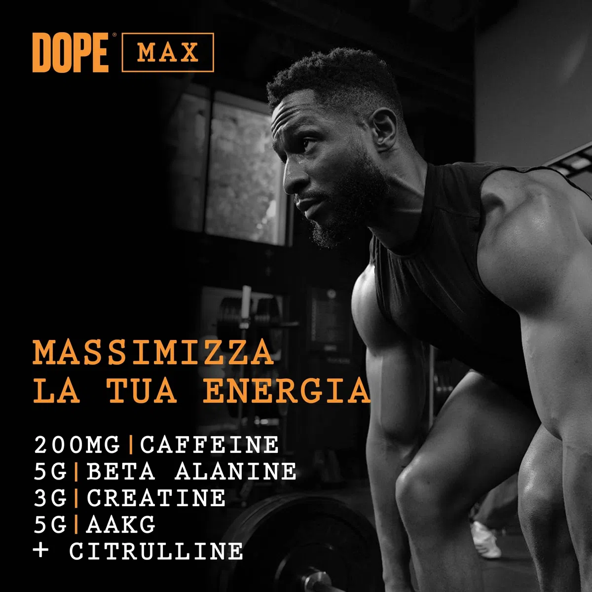 Bulk Dope Max Polvere Pre-allenamento | 563 g | 25 porzioni | Alto Contenuto di Caffeina 200mg | 5g Beta Alanina | 3g Creatina | Miscela AAKG & Citrullina | Vitamina B6 | Sour Apple