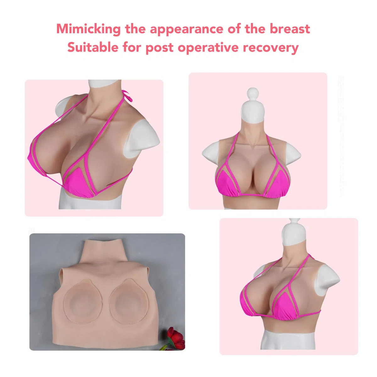 Forme del Seno in Silicone Feminique, Seni Finti in Silicone Realistici con Coppa C, Seno Protesico Ad Alto Elastomero per Mastectomia, Travestiti, Cosplay, Affermazione di