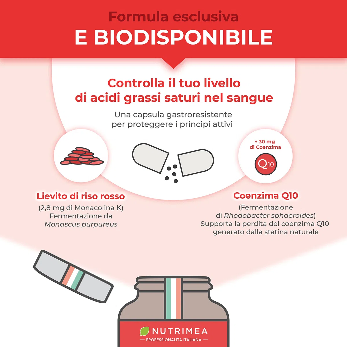 Lievito di Riso Rosso | Ricco di Coenzima Q10 | Con 2,8 mg di Monacolina K | 90 Capsule