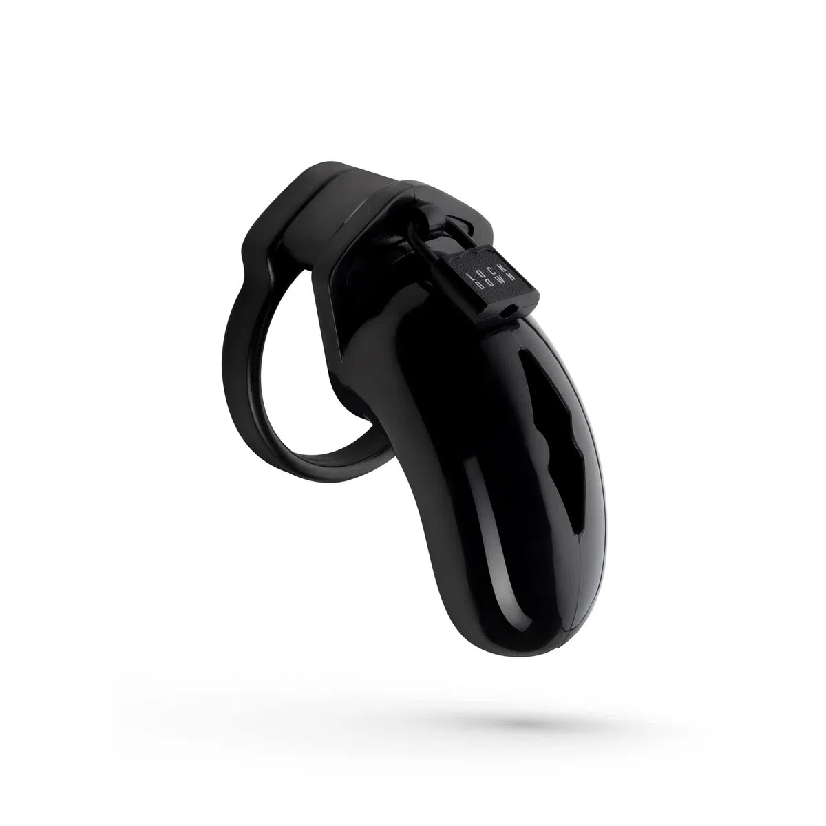 Lockdown Gabbia di Castità – Gabbia per Pene Uomo che Rende Impossibile il Sesso o la Masturbazione - Punisci il tuo Partner – Taglia Media (Lunghezza Interna 8,00 cm / ⌀ 3,70 cm) - Nero