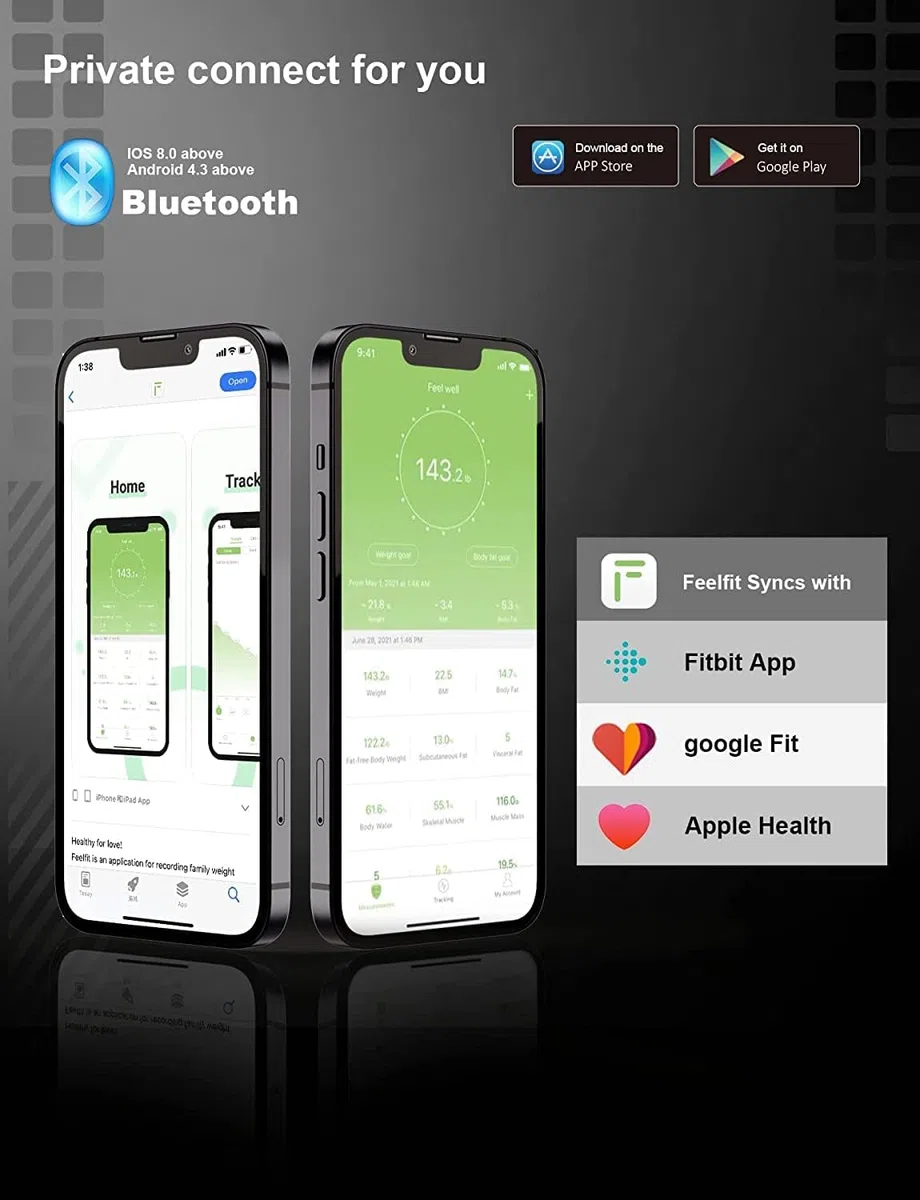 Bilancia per grasso corporeo, bilancia pesapersone vincitore del test digitale con app Smart Bilance