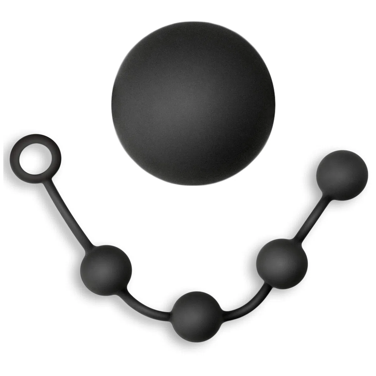 PARTICOLARMENTE GRANDI SFERE ANALI „BULLET SNAKE XL“ di „BuyAndFeelGood“ - 4,8 cm ø - 48,0 cm di lunghezza - morbido all'esterno realizzato in SILICONE PREMIUM 100% e duro all'interno - plug anale