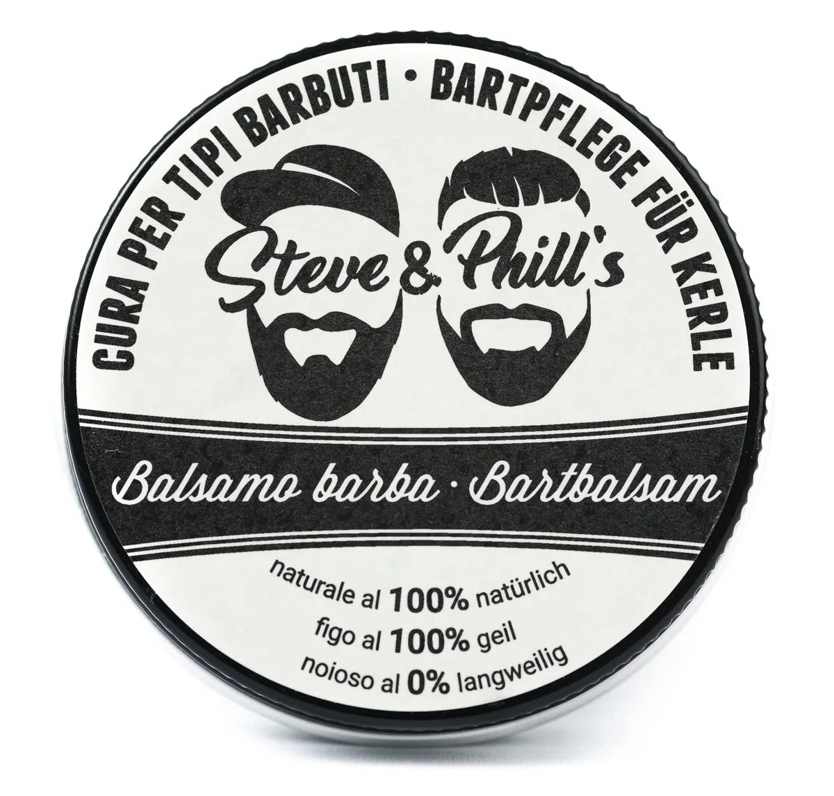 Steve & Phill's Balsamo barba, 50ml - Balsamo per la cura della barba a base di cera d'api, olio di jojoba e olio di pino mugo per una barba liscia e morbida - Qualità artigianale Made in Alto Adige