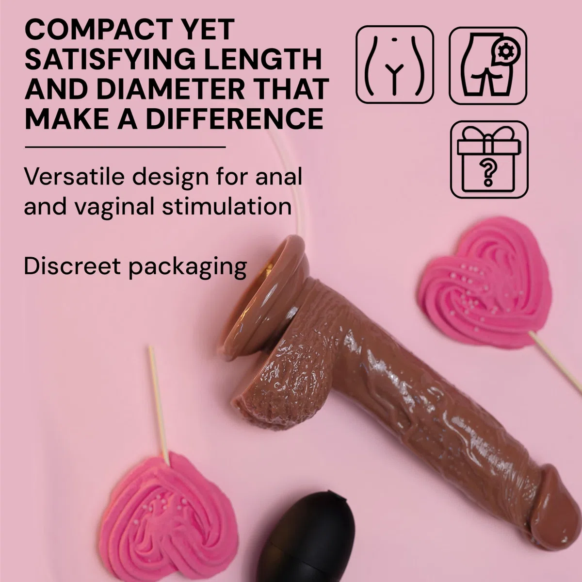 Diloschwanz realistico per donne con funzione di spruzzo, lunghezza 20,7 cm ⌀3,8 cm, dildo anale con ventosa potente in marrone, giocattoli erotici per donne FOPS D30
