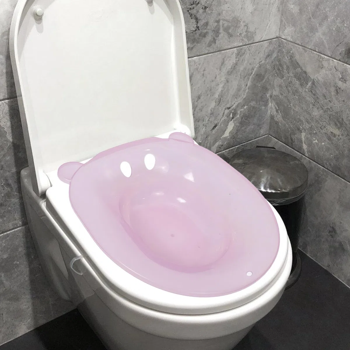 Bacinella per Seduta Personale Donna Post Parto in Pp Resistente e Sicura, Colore Rosa, per Postpartum e Utilizzo su Wc Domestico