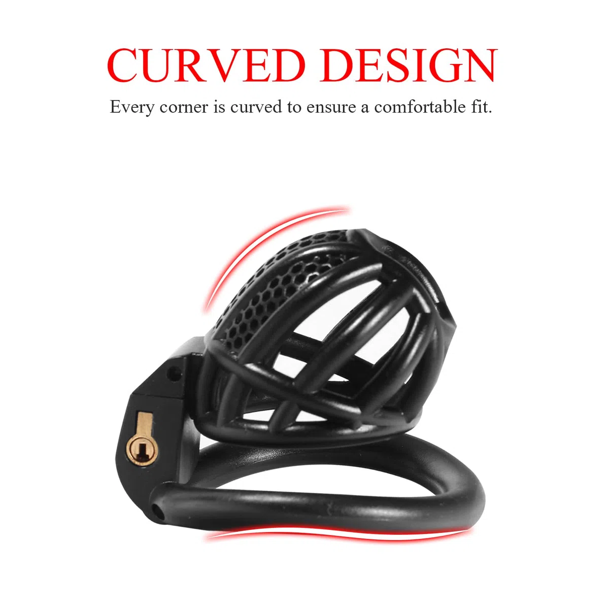 BDSMJOY Piccola gabbia di castità per uomo, chastity cage gabbia per il cazzo SM bondage slave sex toys, uomo pene Cock cage (Nero)