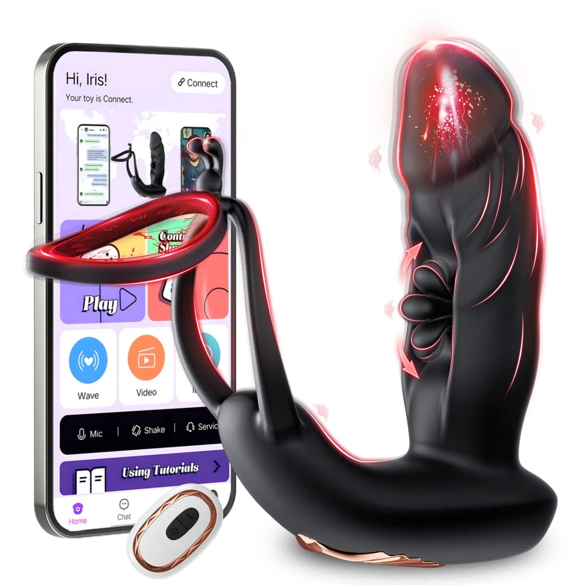 Anale Vibratore Sexytoysys Dilatatore Uomo - Plug Stimolatore Prostata Dildo Sex Toys, Vibratore Prostatico con Telecomando Massaggiatori, Gay Giochi Erotici Professionali con 10 Modi di Percussione