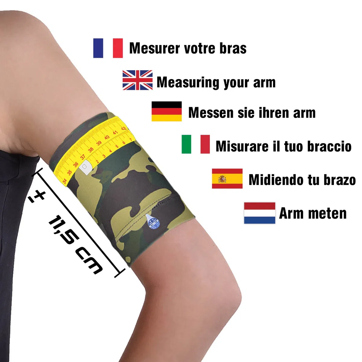 Dia-Band fascia protettiva per sensore di glucosio Freestyle Libre, Medtronic, Dexcom e Omnipod | Fascia in tessuto confortevole per diabetici.