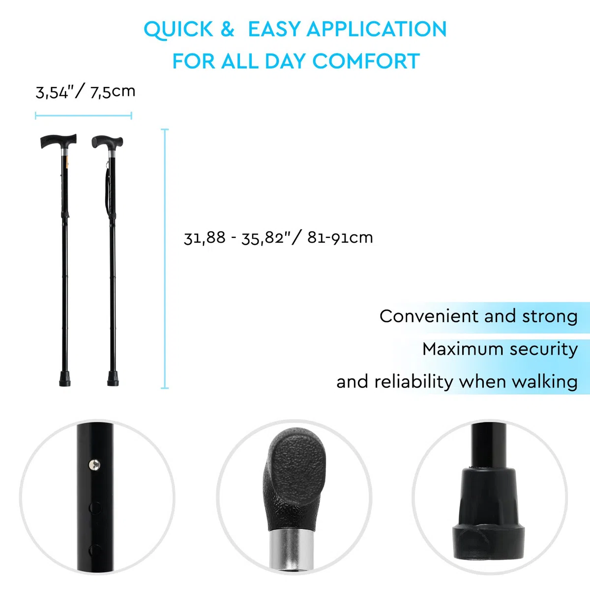 Soles Foldable Cane Walking Stick (SLS802)