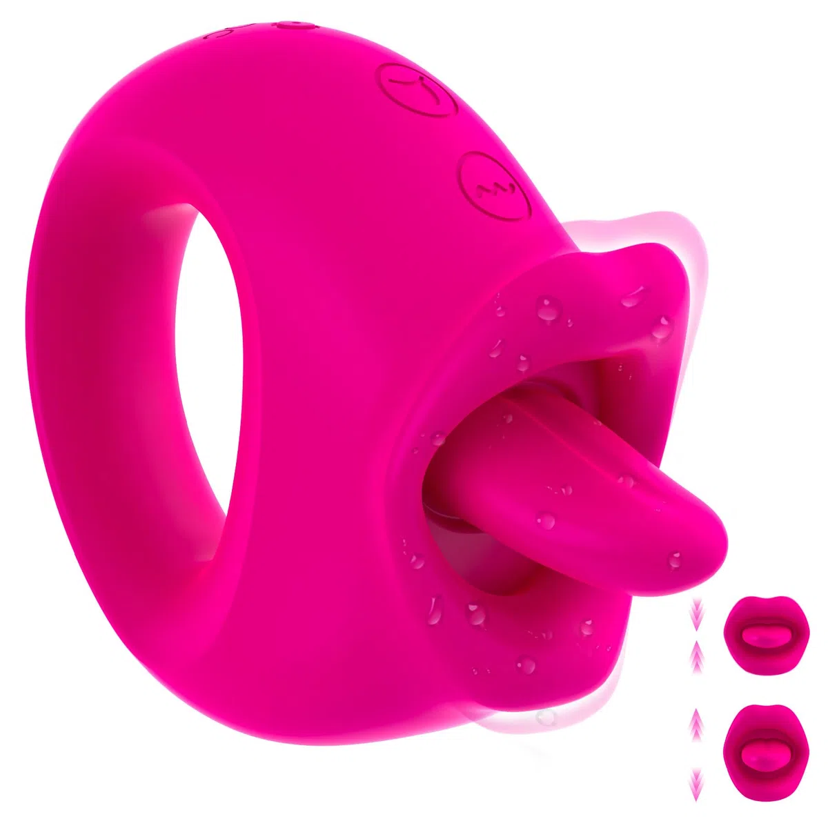 Giocattoli per adulti per donne, giocattolo sessuale coppie giocattoli sessuali Stimulatore del clitorale, novità sessuali 2 in 1 bocca vibratore leccando la lingua con 10 modalità