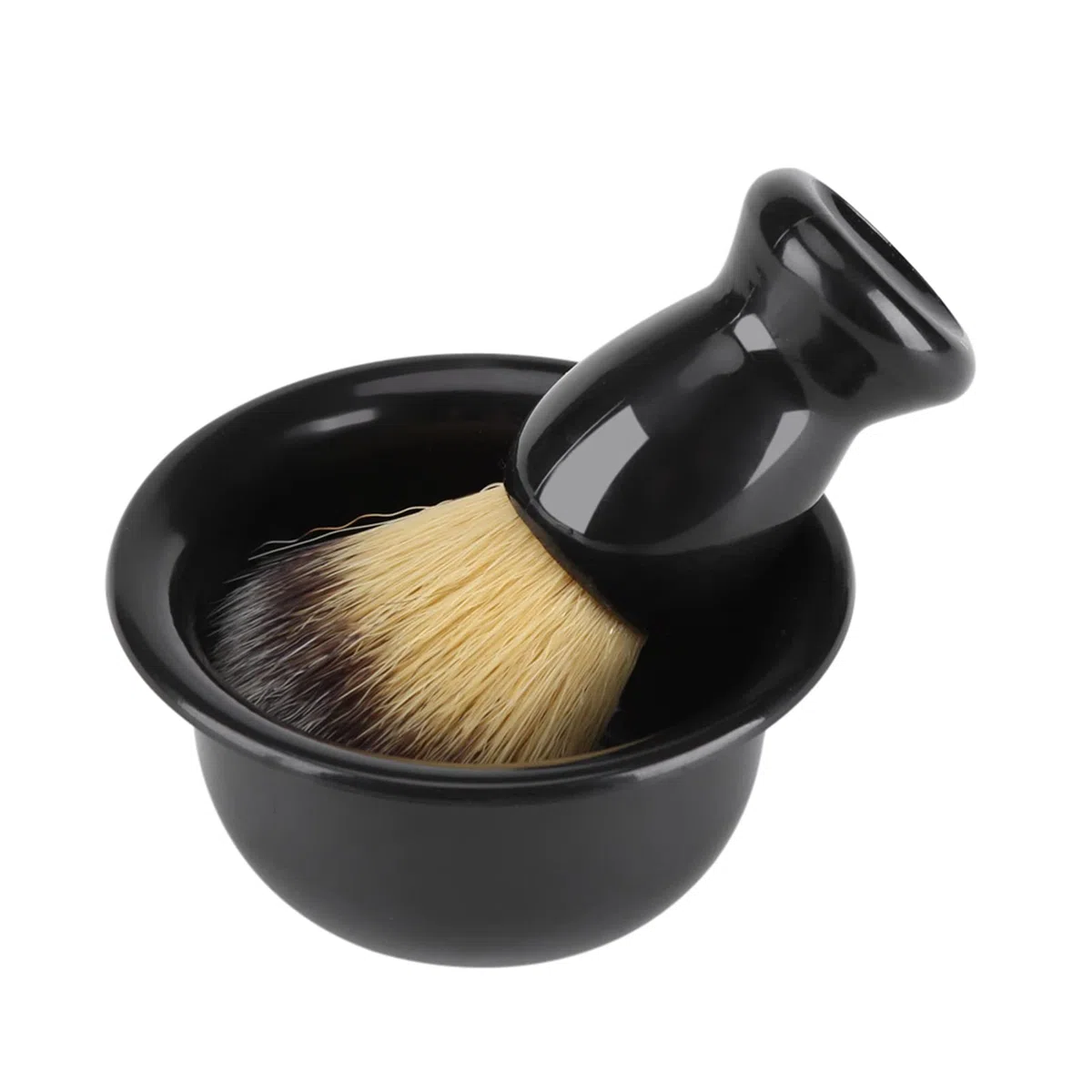 Kit rasoio di sicurezza manuale con supporto, pennello da barba in pelo di tasso, tazza e ciotola da barba per schiuma, kit da barba da uomo in acciaio inossidabile con manico in legno, regalo per