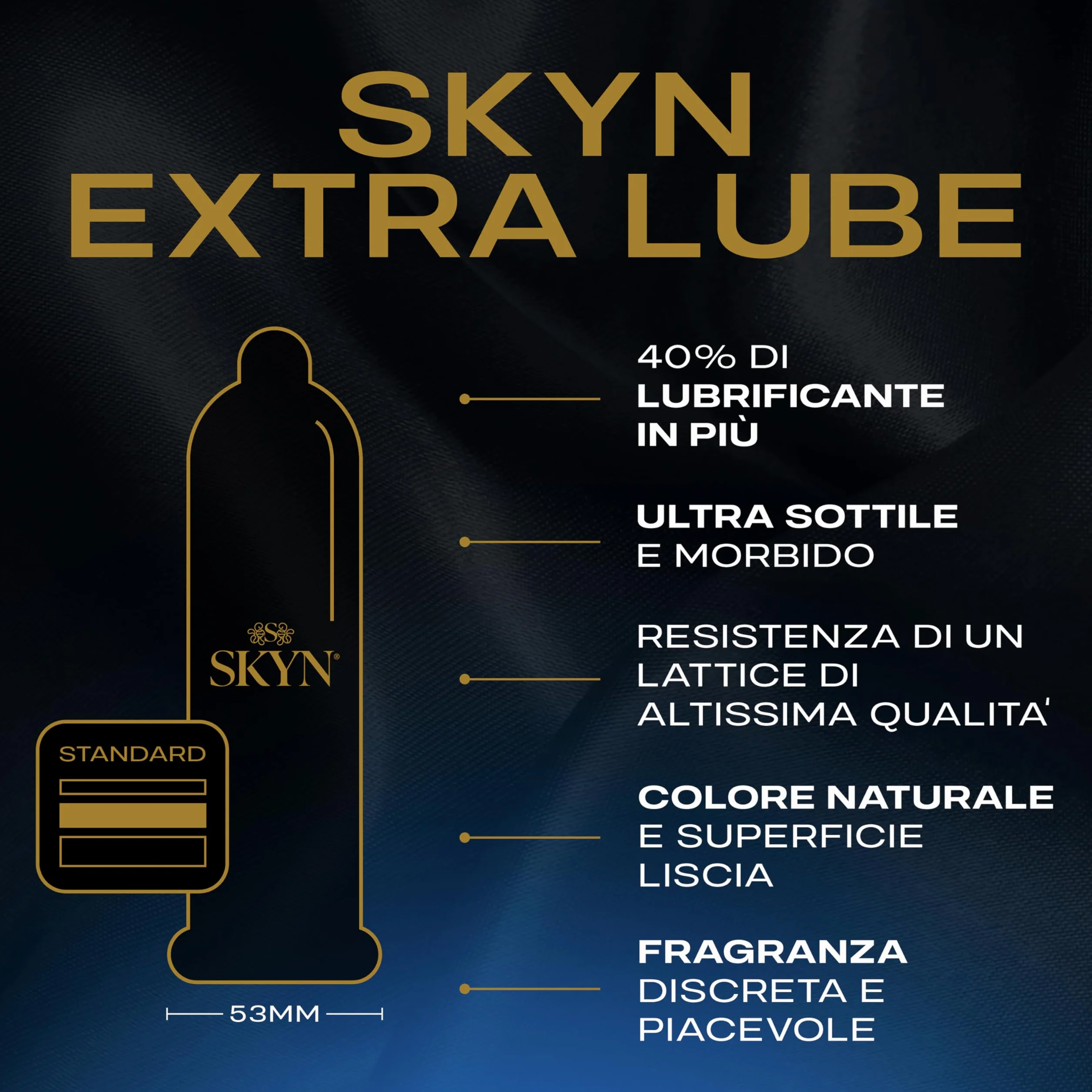 SKYN Elite Extra Lub - Preservativi Senza Lattice in Poliisoprene - Ultra Sottili e Extra Lubrificati, 48 Pezzi