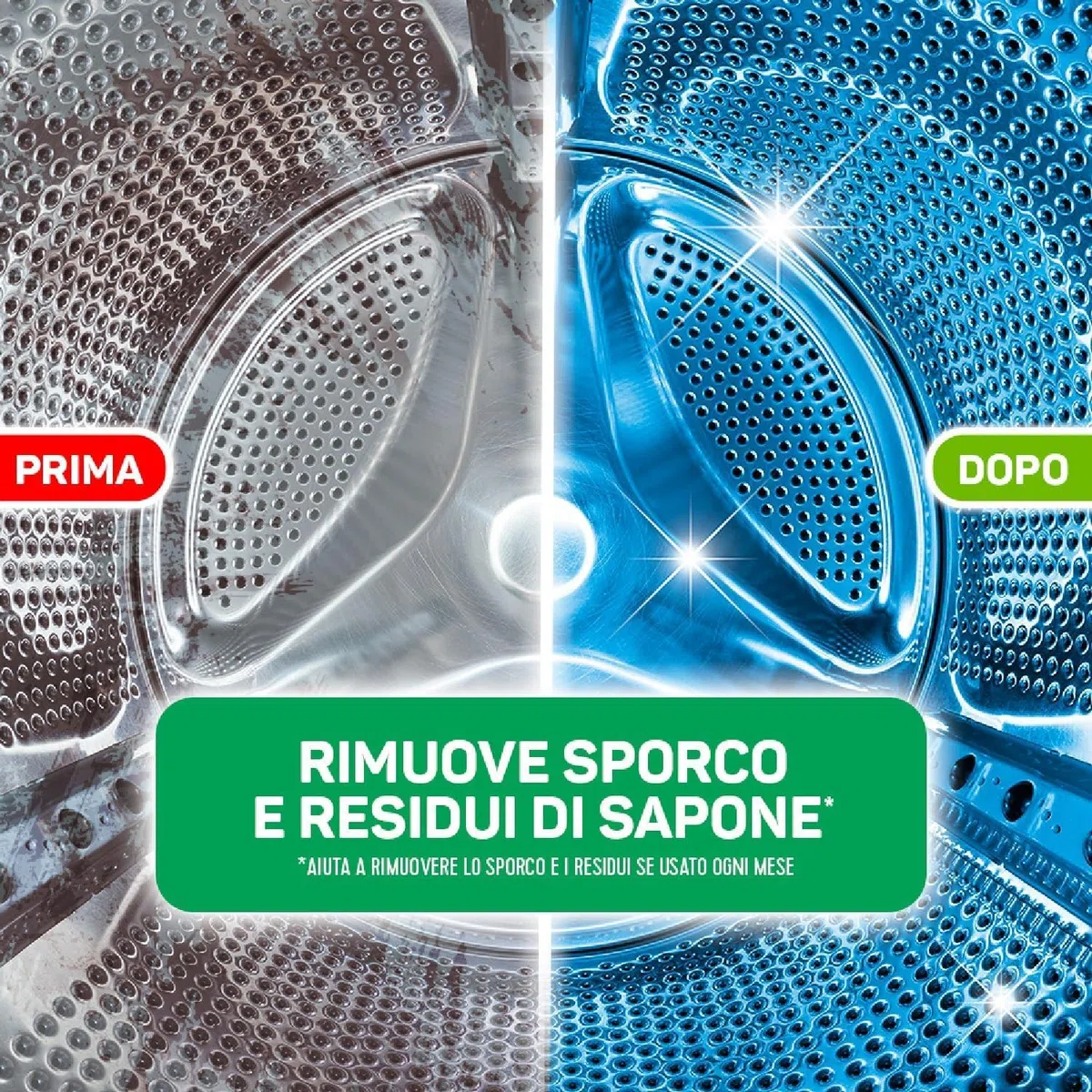 Napisan Cura Lavatrice Disinfettante Freschezza di Primavera, Elimina i Cattivi Odori, Rimuove Sporco e Residui di Sapone, 6 Confezione da 250ml