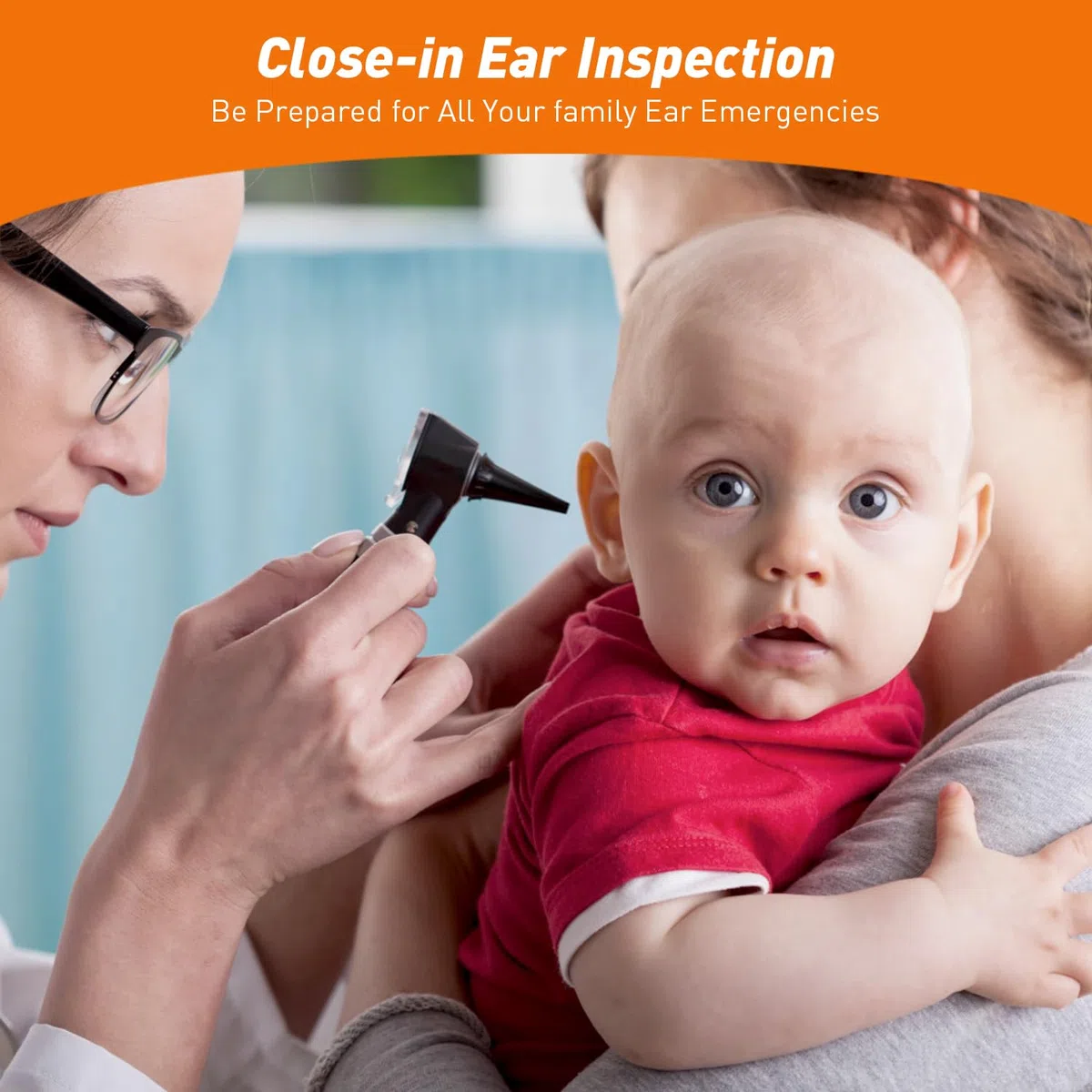 Scian Otoscopio con luce, Leggero Tasca Orecchio diagnostica strumento Kit con lente di ingrandimento 3X e 8 punte dello speculo per bambini, anziani, cani, uso domestico (nero)