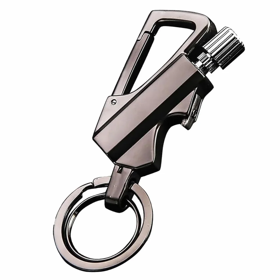 YGCHEN Accendino Eterno 3 in 1, Accendifuoco in Metallo con Apribottiglie, Mini Accendino Multifunzione per Zaino e Chiavi, Ideale per Campeggio, Escursionismo ed Emergenza - Regalo per Uomo Pratico
