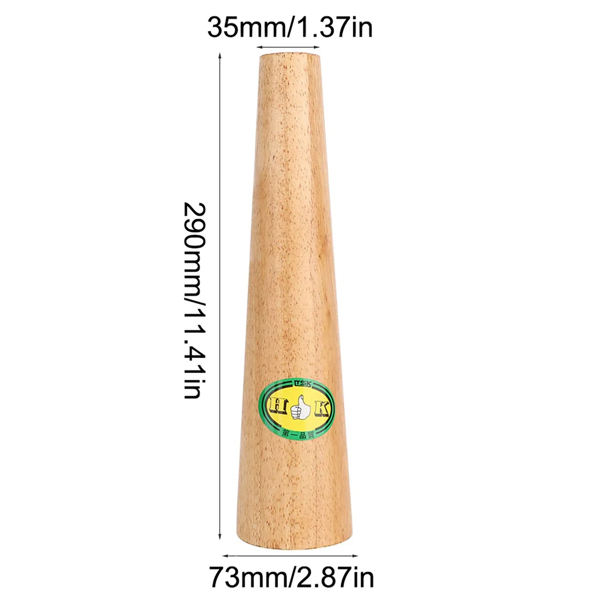 Mandrino per bracciale in legno, per regolare e riparare bracciali deformati, adatto per metalli morbidi e non ferrosi, lungo)