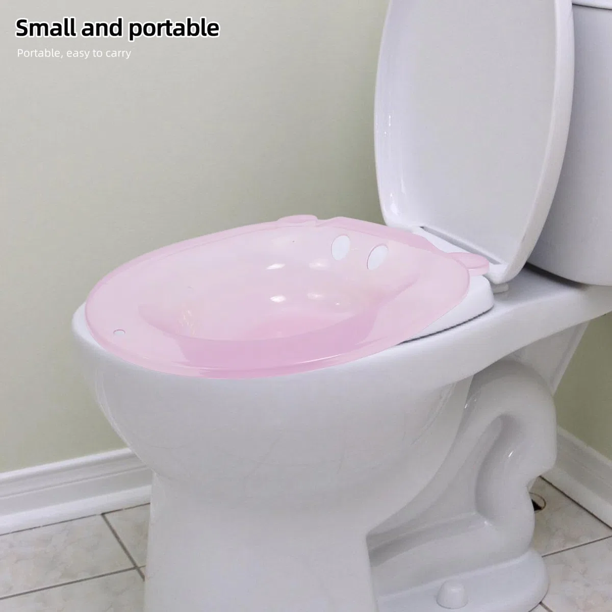 Bacinella per Seduta Personale Donna Post Parto in Pp Resistente e Sicura, Colore Rosa, per Postpartum e Utilizzo su Wc Domestico