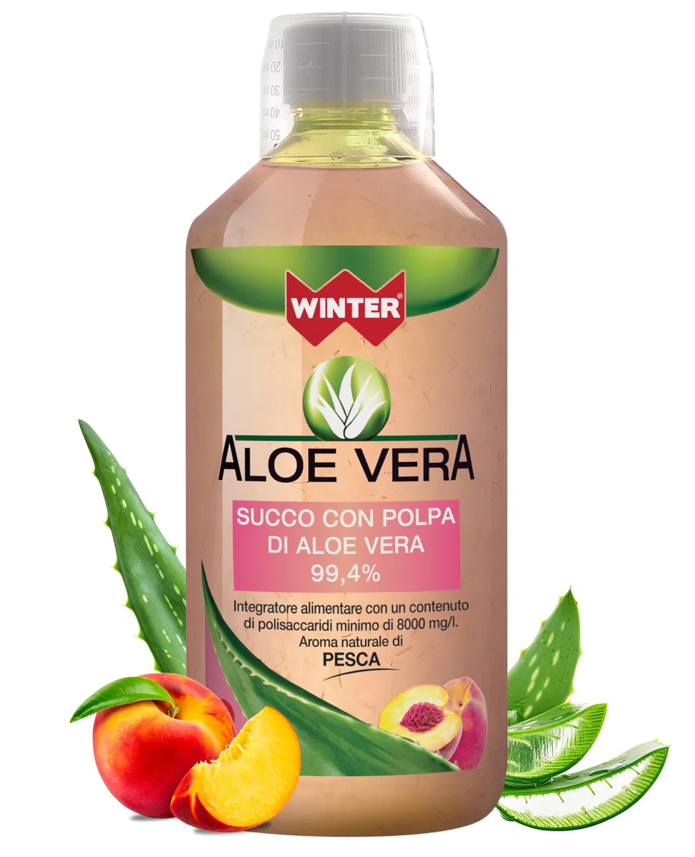 Aloe Vera da Bere 99,4% con Polpa Naturale al Gusto Pesca – Succo Senza Aloina, Made in Italy, 1000 ml – Integratore Depurativo e Digestivo, Fresco e Piacevole da Bere Ogni Giorno