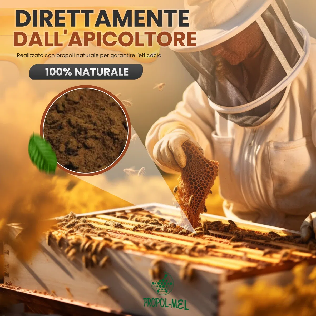 Estratto di Propoli Solubile in Polvere | 100 grammi | 100% Naturale | Solubile in Acqua e Liquidi | Propoli Naturale | Ideale per Bevande e Ricette