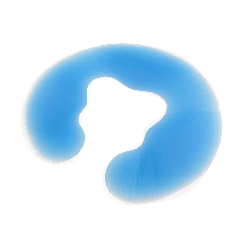 Cuscino in gel di silicone per viso, corpo, schiena, massaggi, letto, spa, bellezza, massaggio, blu, 27,5 x 25 cm