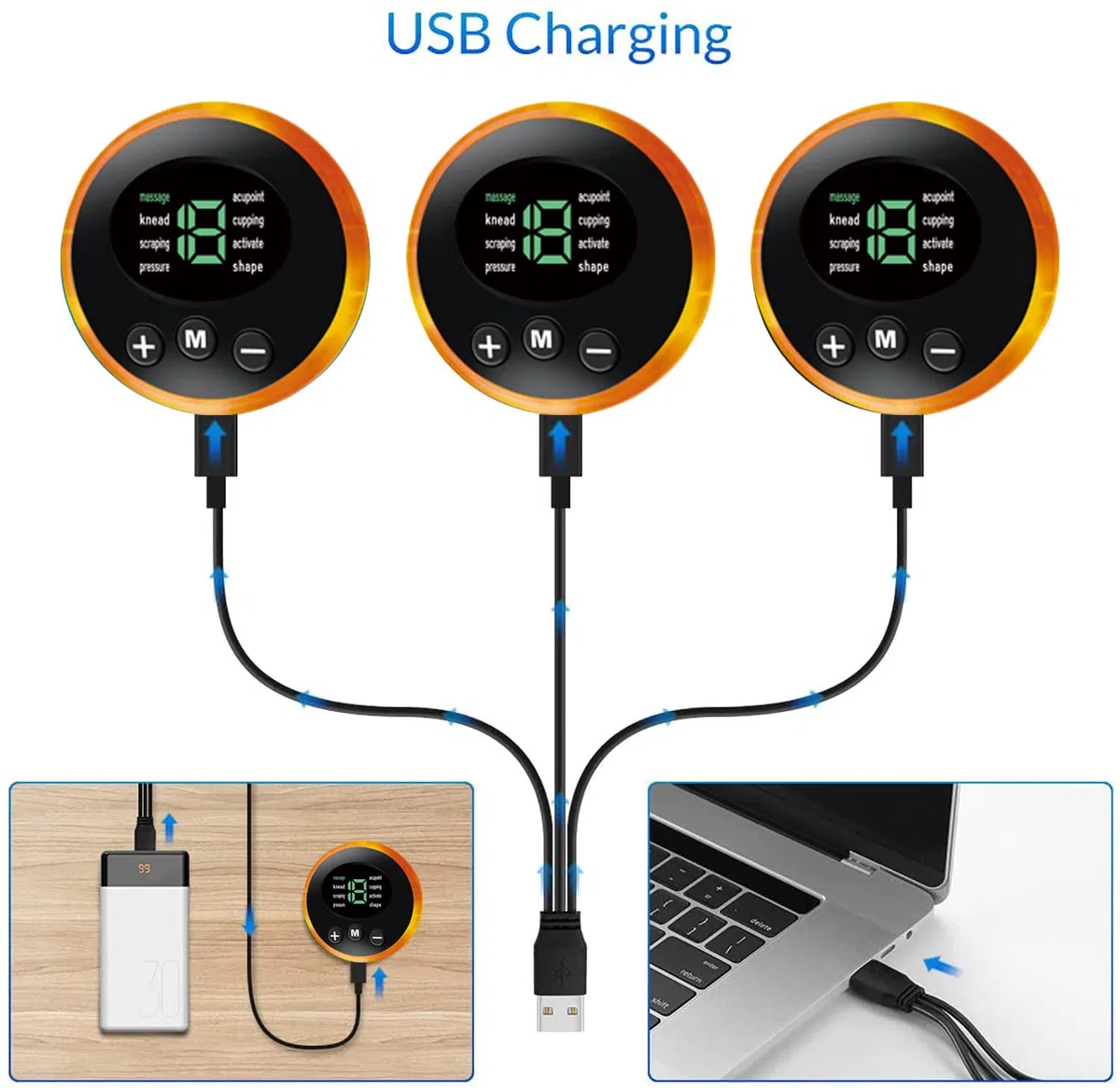 Elettrostimolatore per Addominali,Elettrostimolatore Muscolare,EMS Stimolatore,USB Addominale Tonificante Cintura, Cintura Addominale per Muscoli Addominali snelli e tonici,Addome/Braccio/Gamba