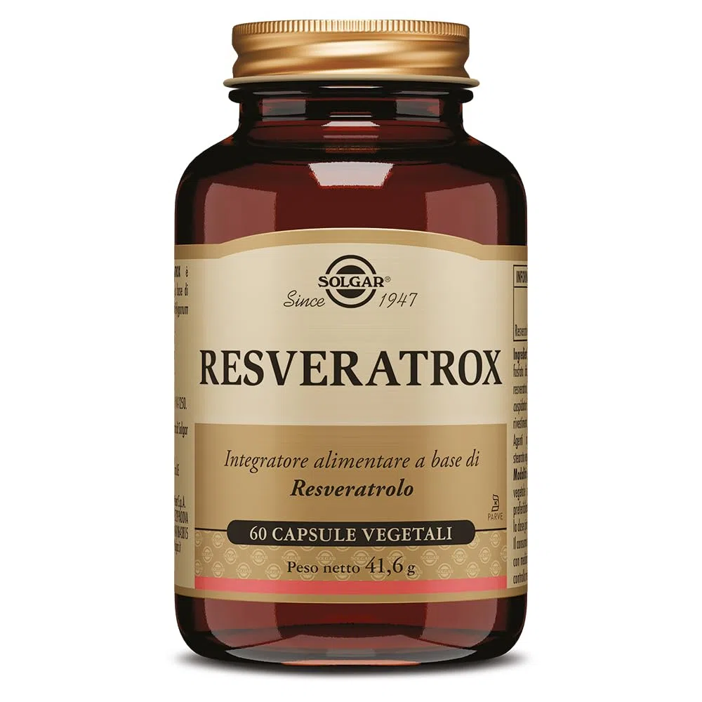 Solgar RESVERATROX – Resveratrolo 100 mg da Polygonum cuspidatum, 60 capsule vegetali