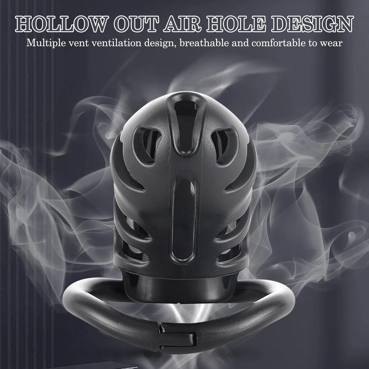 BDSMJOY Chastity cage con 3 Anelli per il Pene Rimovibili, Gabbia pene per uomo, Design ergonomico uomo pene Cock cage, Comodo da indossare, buona traspirabilità