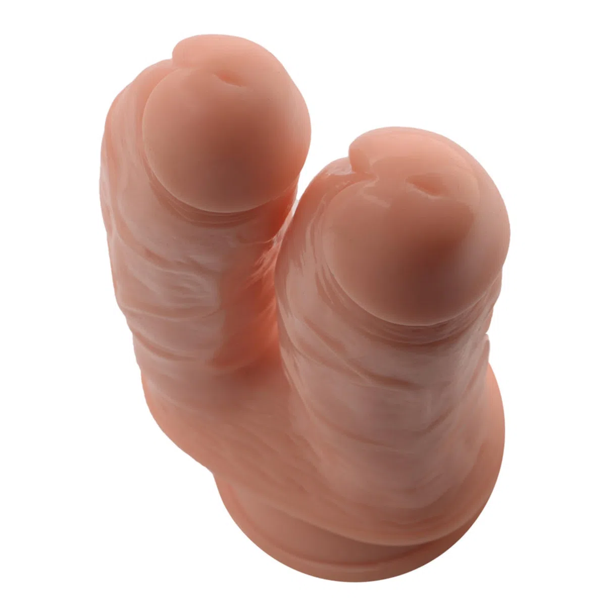 Fops Dildo Doppio Gigante XXL – Fallo Realistico con Vene e Ventosa Potente (8,5cm) 730g Doppia Estremità (14cm & 16cm), Durezza Estrema e Stretching Estremo per Donna e Coppia D27XL