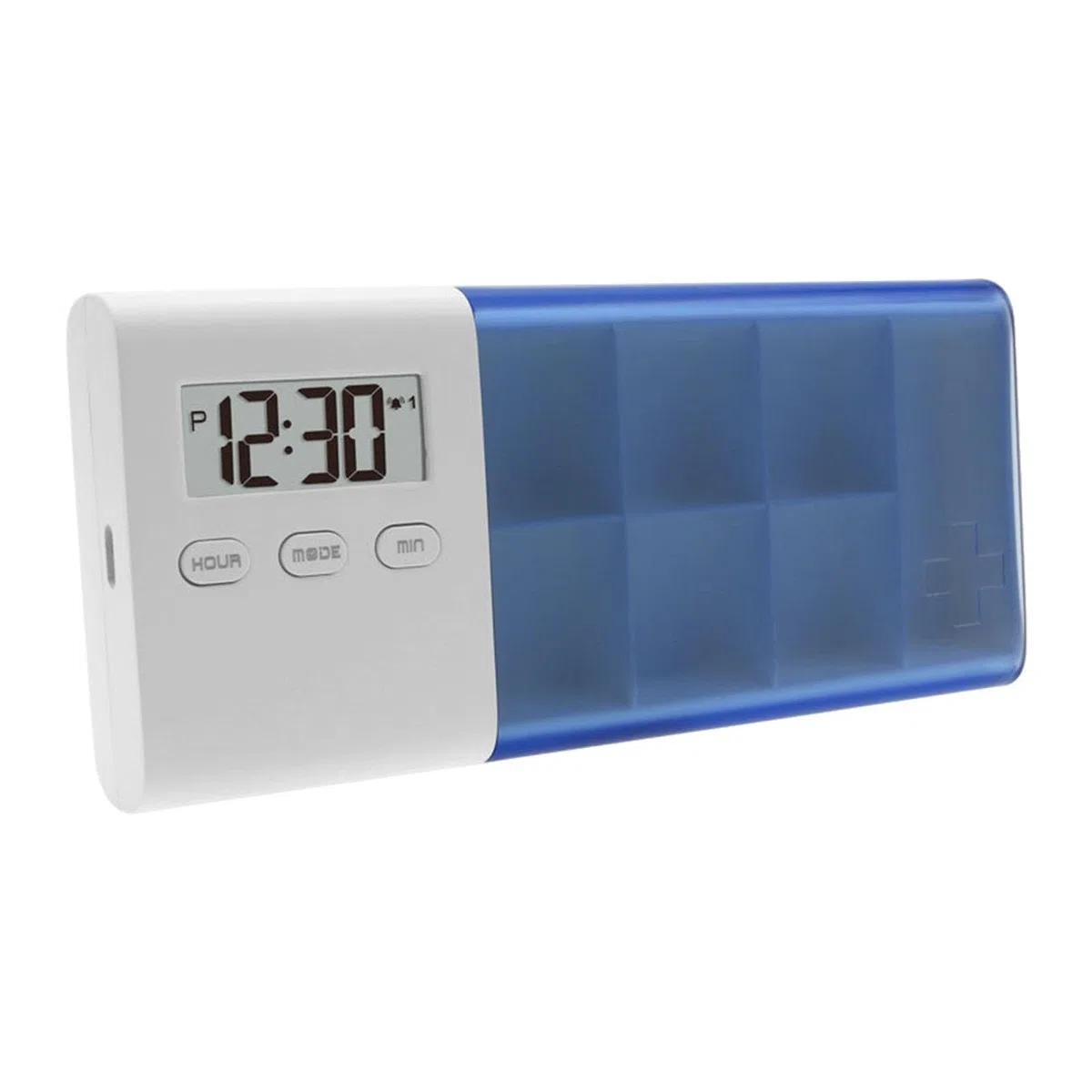 Portapillole Elettronico, Contenitore per Pillole Giornaliero, Organizer Da Viaggio con 7 Scomparti E Allarme, Adatto, Blu