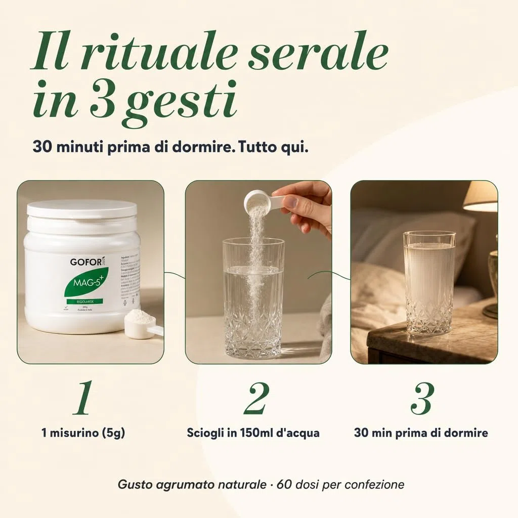 GOFOR360 MAG 5+ REGOLARITÀ - Magnesio Bisglicinato in Polvere con Inulina e Finocchio per Stitichezza, Gonfiore e Rilassamento - 60 Dosi