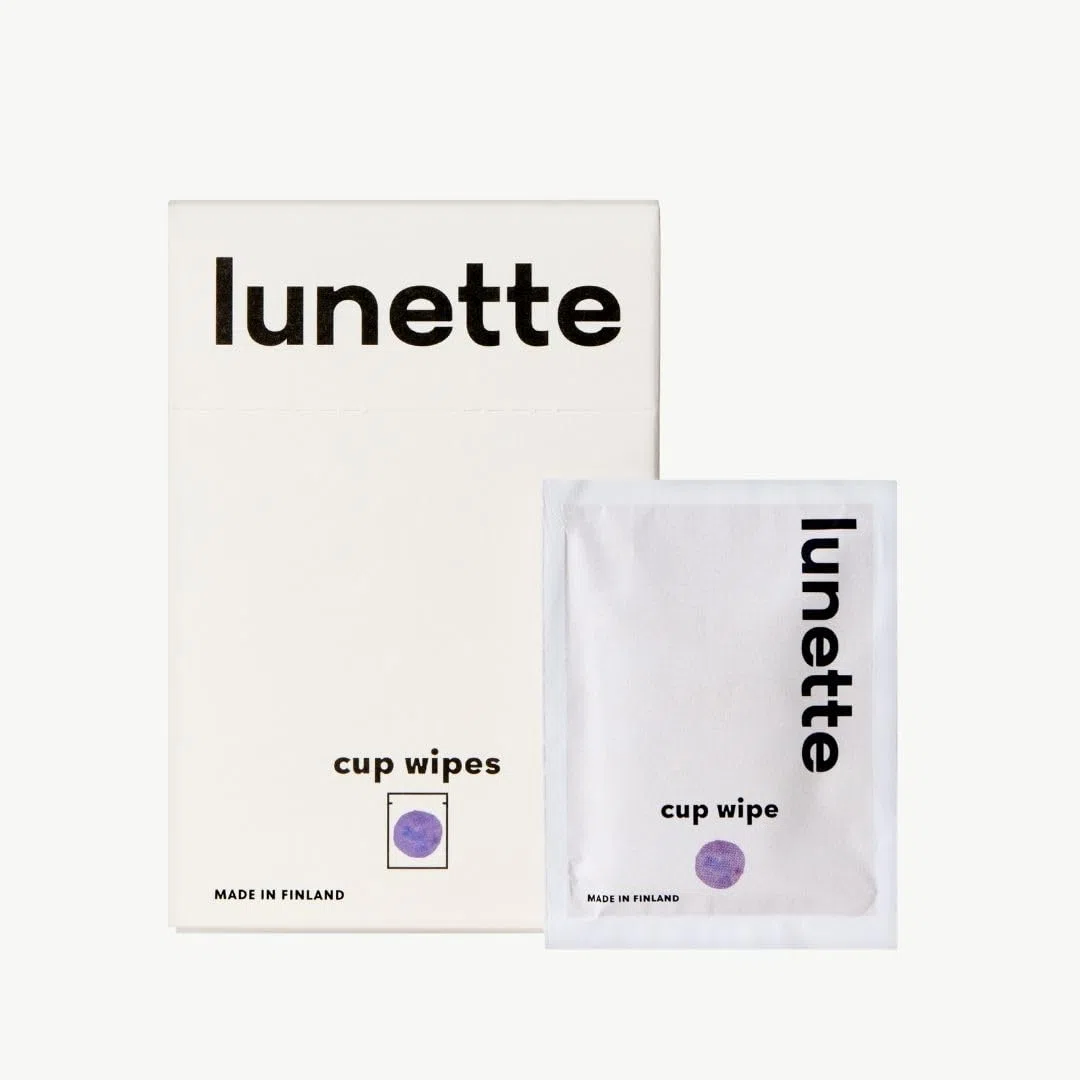 Lunette Salviette per Coppetta Mestruale – Per Coppette Mestruali e Dischi quando non hai Aqua a Dsposizione – Senza Pofumo – Compostabili e Vgane – Prodotte in Finlandia – 20 salviette