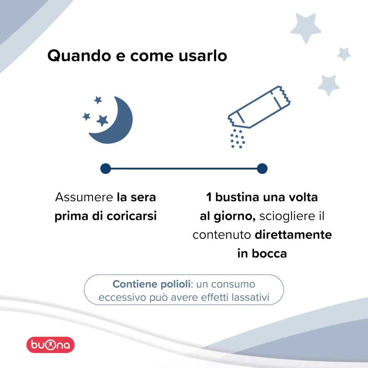 Buona Circadiem Plus Melatonina Bambini e L Teanina, 20 Bustine Orosolubili, Senza Glutine e Lattosio, Melatonina per Dormire con Vitamina B6, Made in Italy