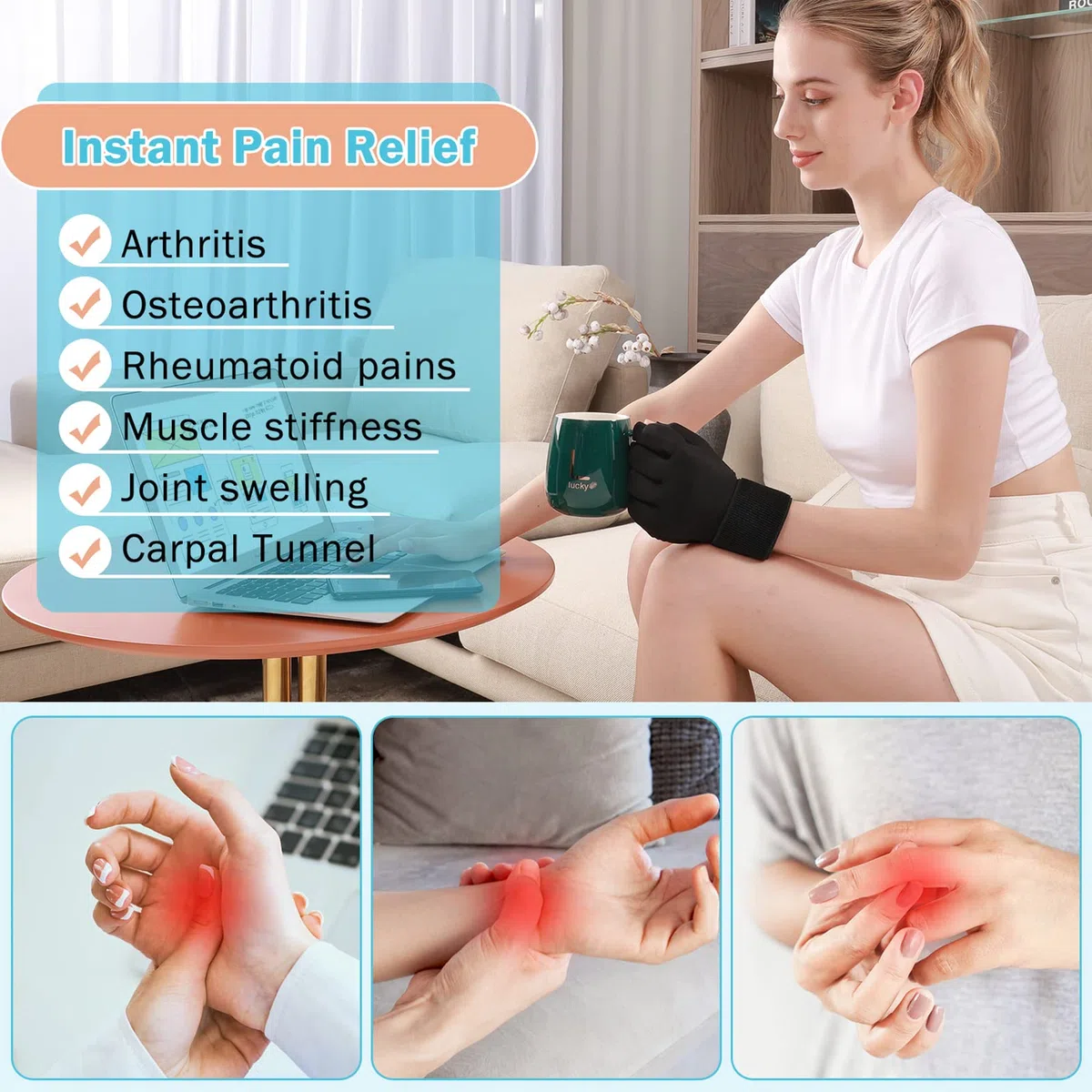 Guanto da ghiaccio a compressione per artrite delle dita per alleviare il dolore, impacco di ghiaccio da polso a mano per terapia calda e fredda, impacco freddo in gel per tendinite, tunnel carpale