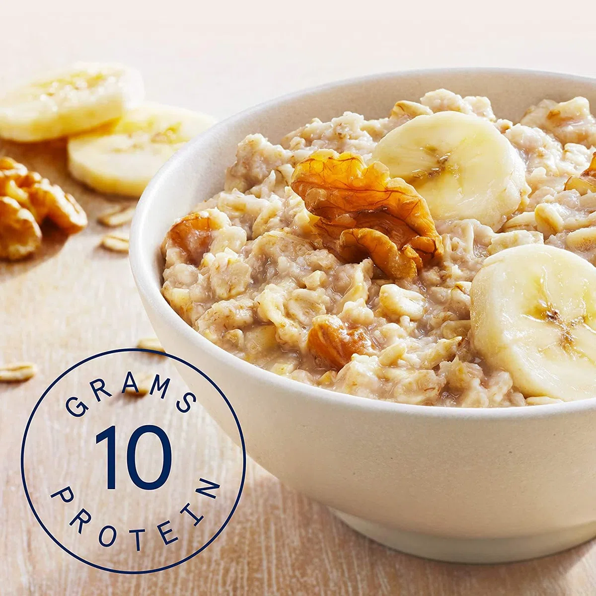 Quaker Instant Oatmeal Protein Banana Nut Flavor 6 Count, 12.9oz Box (Pack of 2)