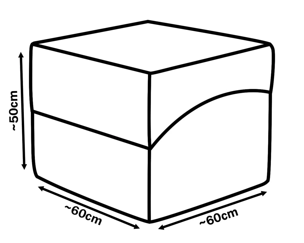 Velinda Pouf Poltrona Sesso Sex Sofa Pieghevole profilata (Colore: Nero)