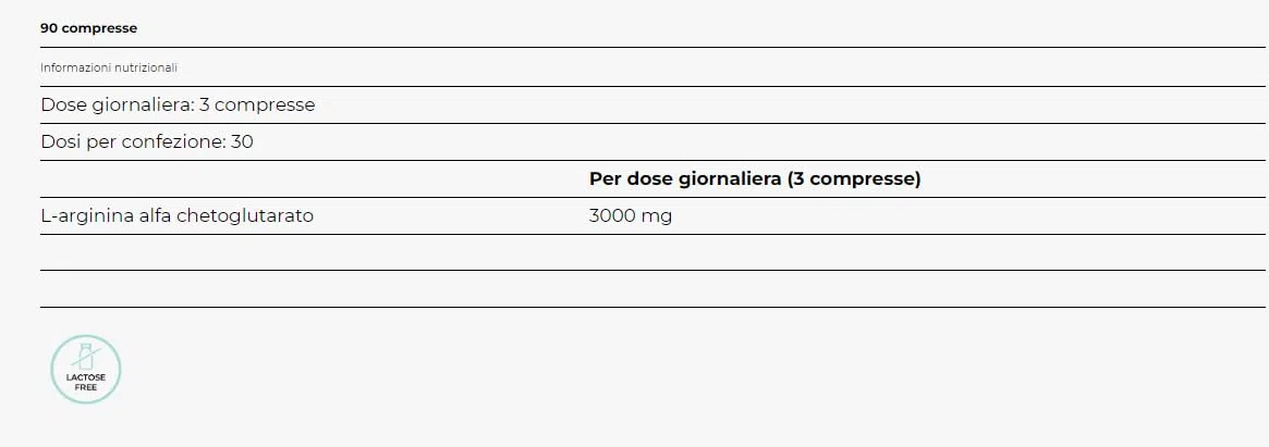 Yamamotò AkgTabs 90 compresse, arginina alfa chetoglutarato - Migliora energia fisica e mentale
