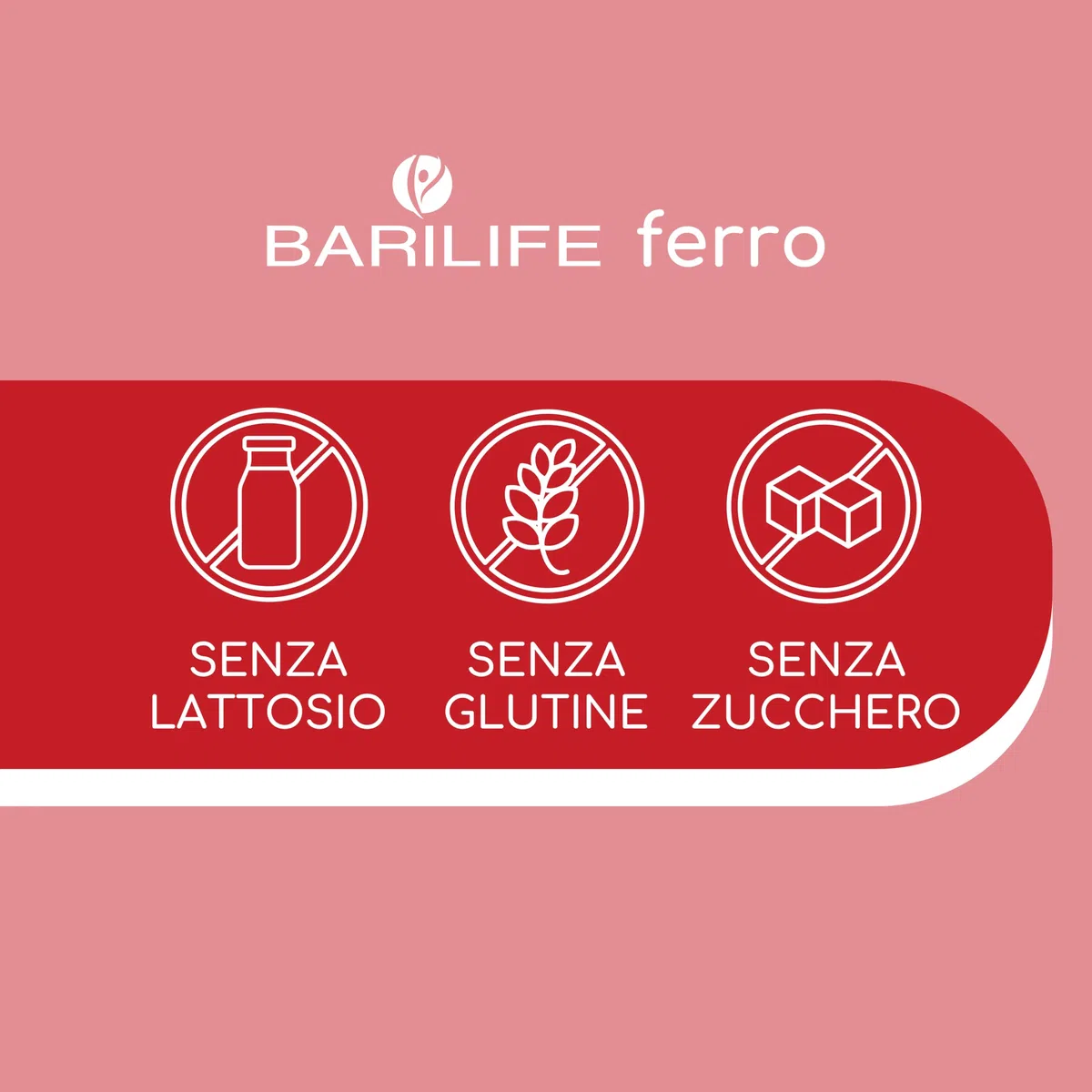 Barilife - Ferro - Integratore di Ferro Microincapsulato con Acido Folico, Vitamina C e Rame - Compresse al Gusto Fragola-Lampone, Senza Glutine e Zuccheri