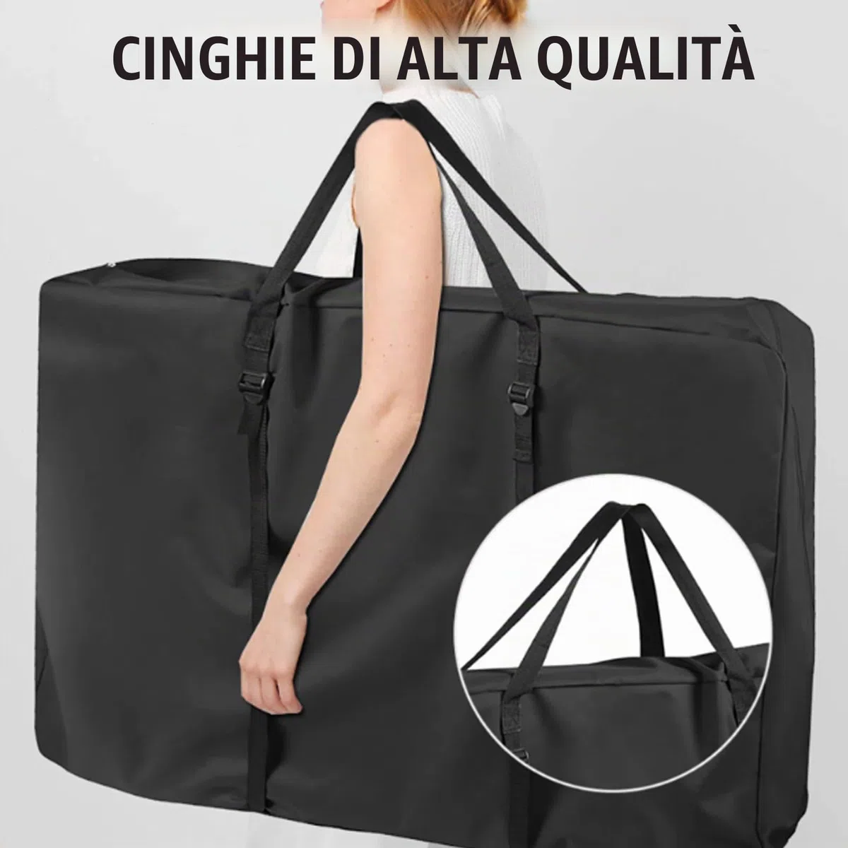Borsa per il trasporto per sedia a rotelle, 600D per deambulatore, 110 x 74 x 28 cm, grande borsa per il trasporto per deambulatore, walker e sedie da trasporto, borsa da snowboard e scooter