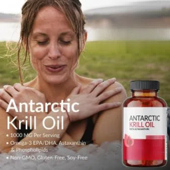 Olio di krill antartico - Senza OGM, senza glutine e senza soia, ingredienti di altissima qualità, 1 pz.