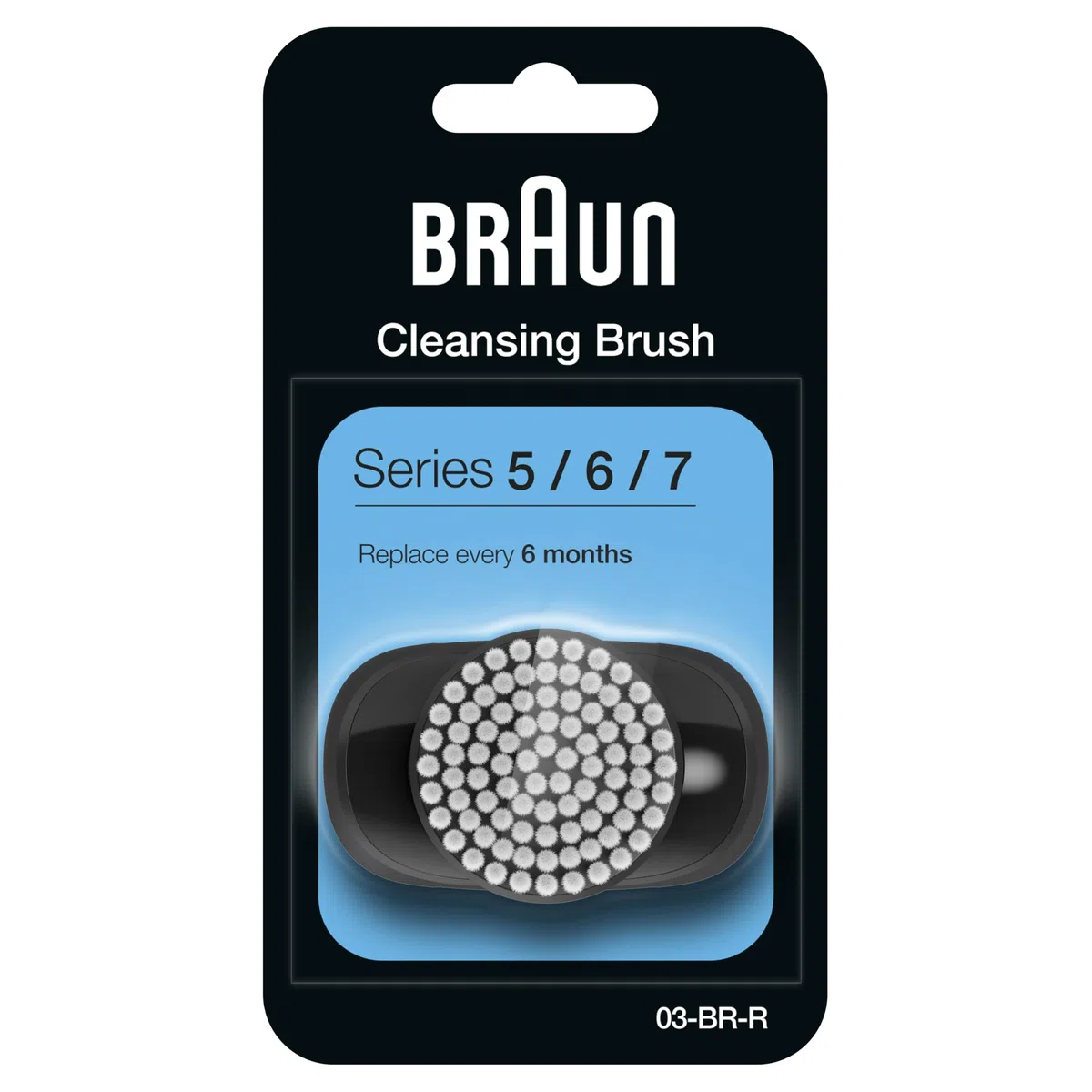 Braun EasyClick - Spazzola detergente originale per rasoio elettrico serie 5, 6 e 7, pulisce, esfolia e affina la pelle, per nuova generazione, colore: bianco