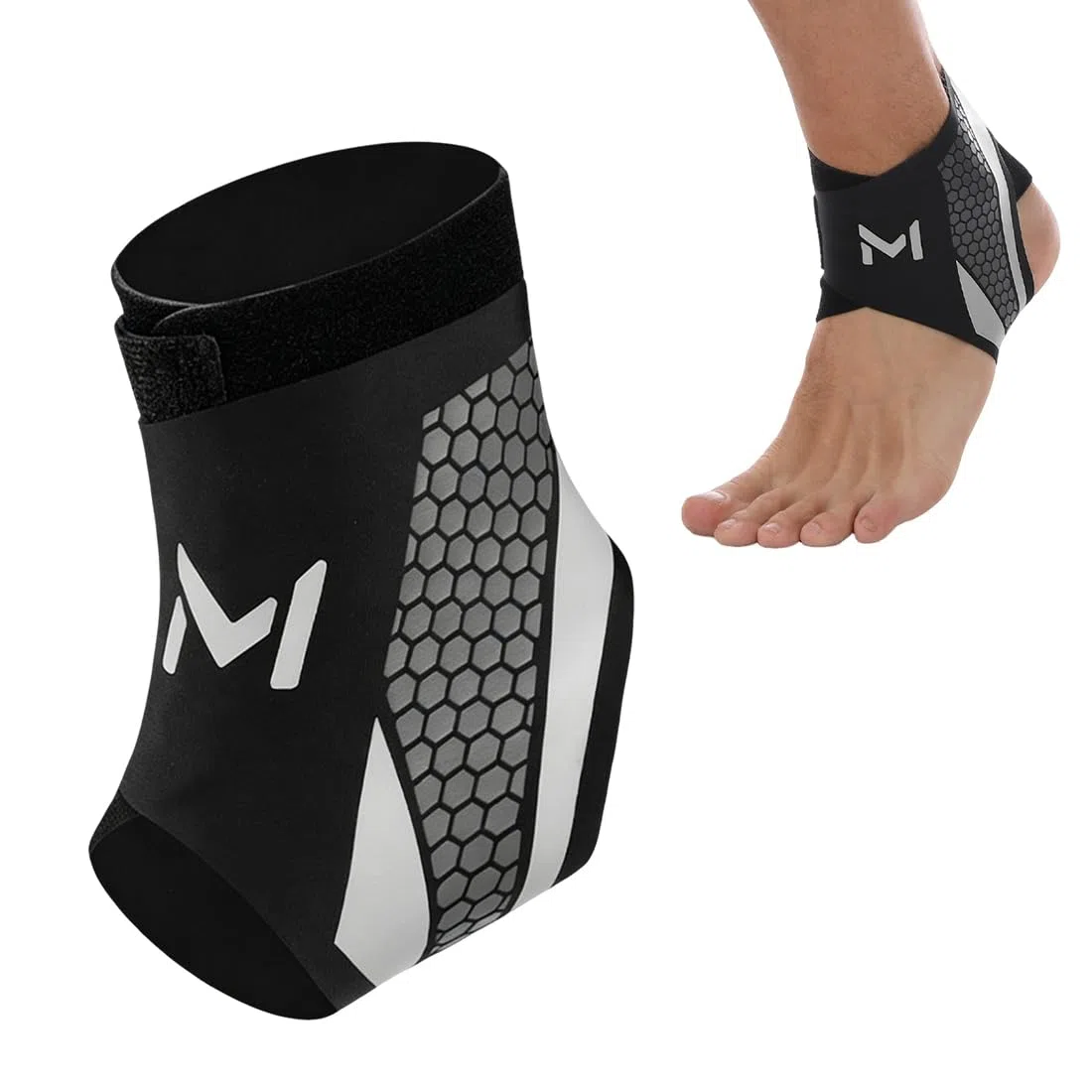 GXGM Cavigliera Sportiva per Distorsione, Tutore Caviglia, Supporto Elastica in Nylon Traspirante con Doppia Fascia Regolabile a U – Unisex, per Corsa, Calcio, Fitness, Recupero Articolare