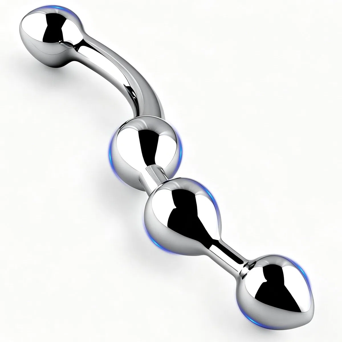 Doppio Dildo Anale Plug Metallo, Dildo Prostatico Doppio Dildo per Uomini e Donne Dildo Anale Plug Acciaio Giocattolo Sessuale Massaggio Prostatico Stimolazione Prostatica Uomini Doppio Dildo per Donn