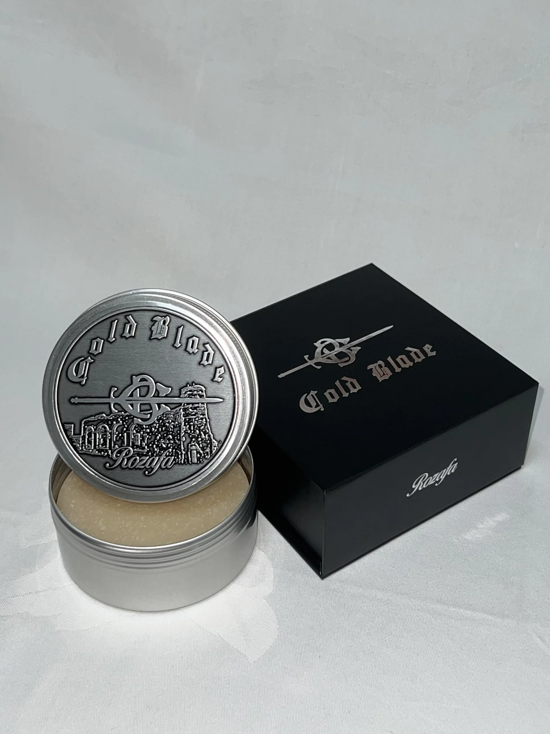 Rozafa Shaving Soap | 150g/5.3oz Artisanal Triple Milled Soap - Cauldron Crafted - Handcut Soap - Perfect Creamy Lather Ideal for Sensitive Skin - with essential oils and natural extrats MADE IN ITALY