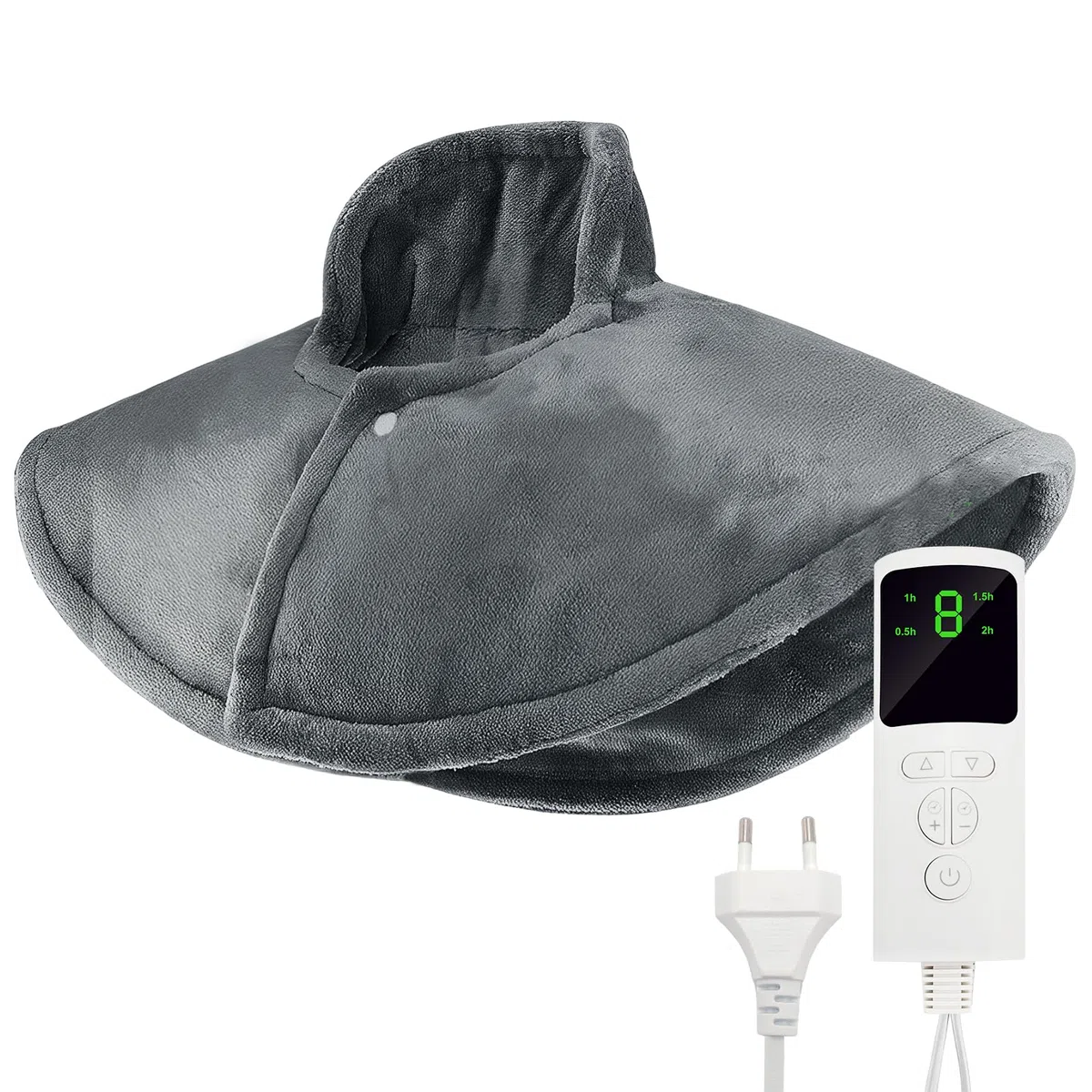 Termoforo Cervicale e Spalle, Scalda Collo Elettrico, 9 Livelli di Regolazione Della Temperatura Rimovibile per la Pulizia, Termoforo Elettrico Per Spalle e Collo Tessuto di Flanella