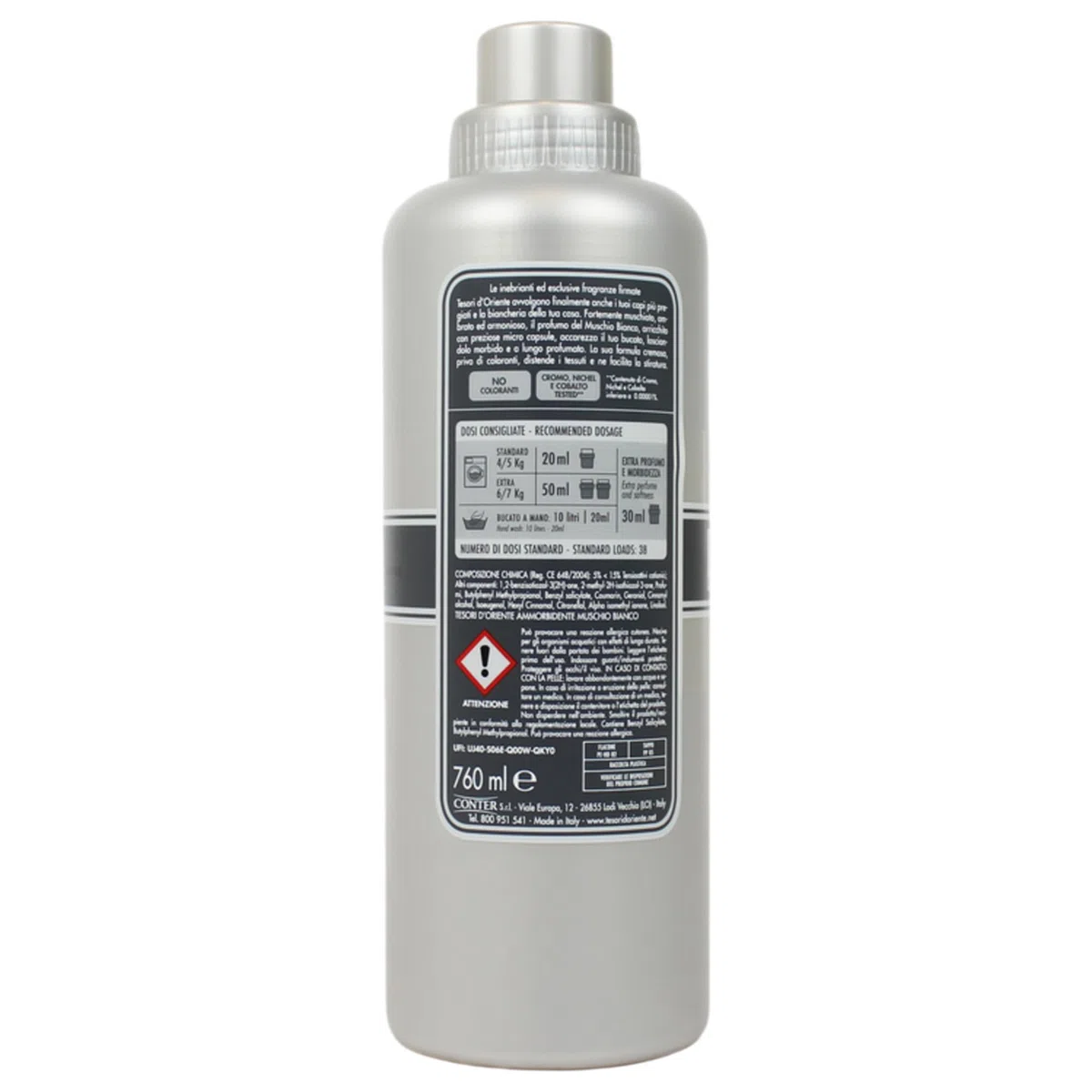 Confezione di prova con 5 flaconi di ammorbidente Tesori d Oriente da 750 ml l’uno