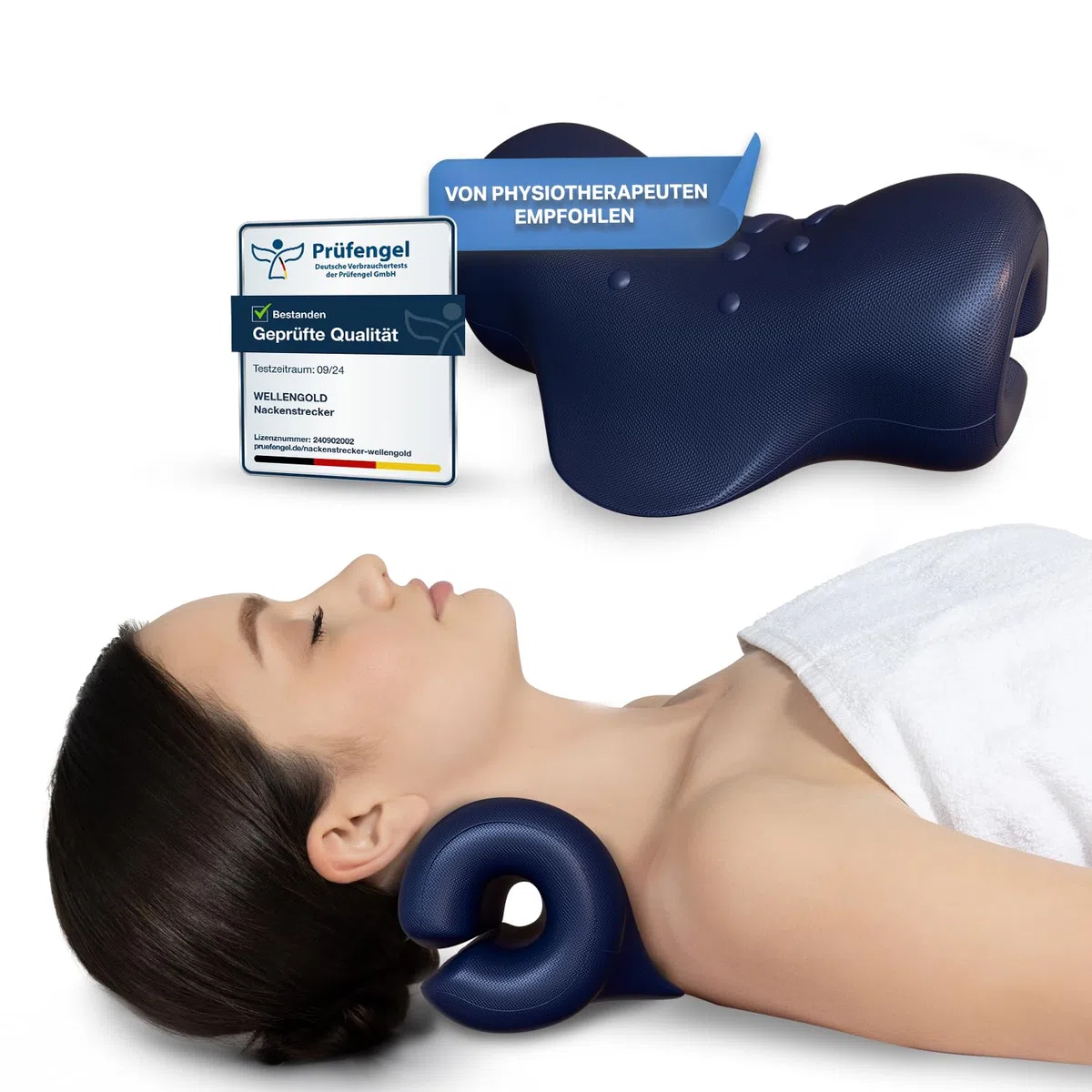 Cuscino relax per collo e spalle (blu)