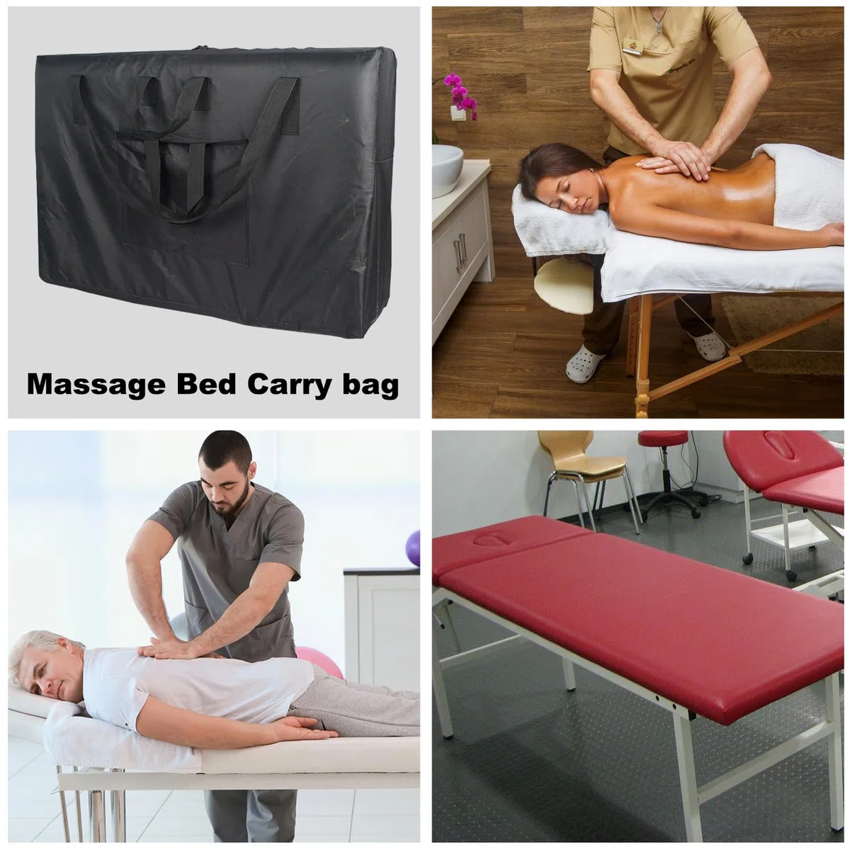 Custodia per lettino da massaggio, in tessuto Oxford 600D, resistente, portatile, con tracolla, cerniera e tasche portaoggetti, ideale per massaggiatori, saloni, viaggi, attrezzature spa e Rollawa