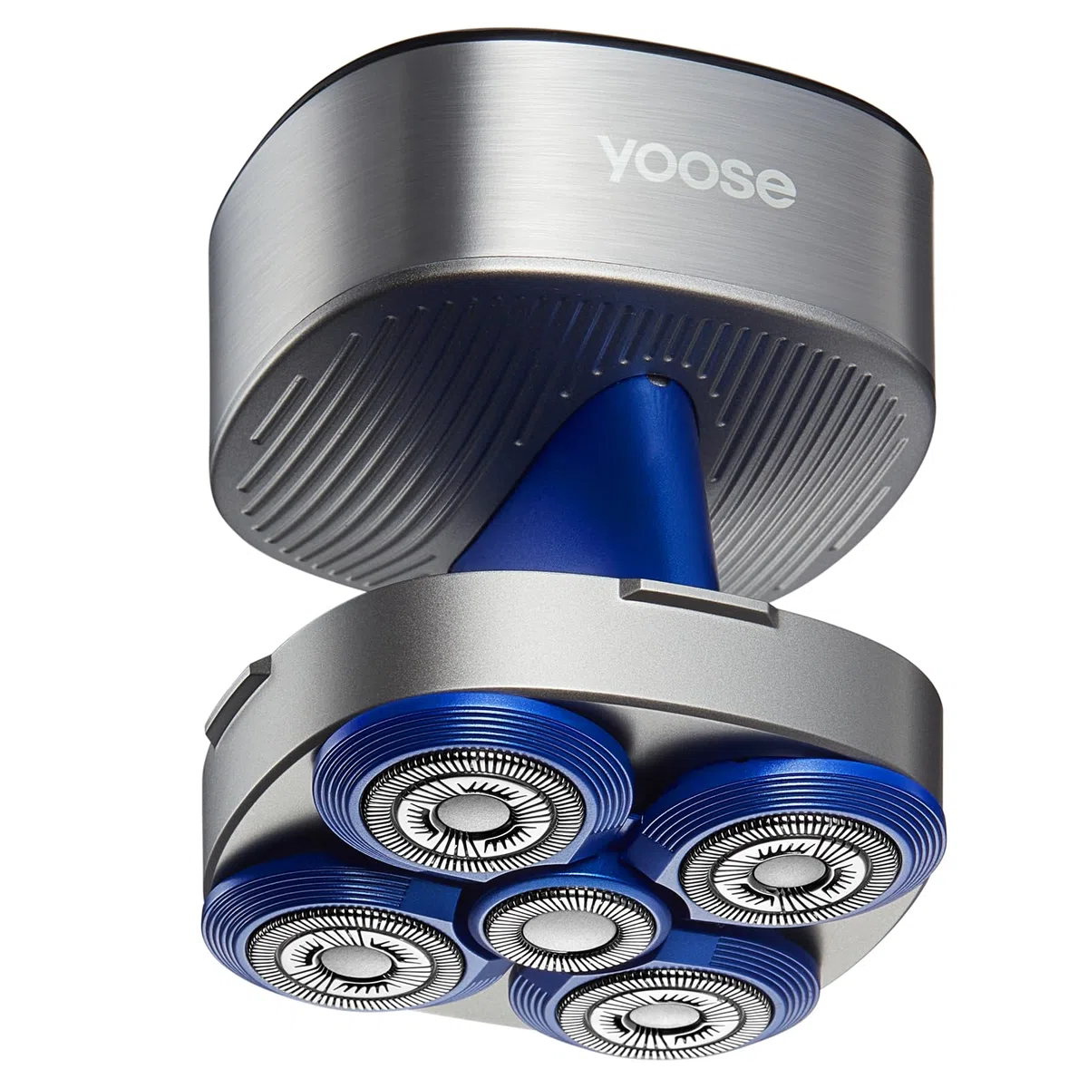 yoose Rasoio Testa Calva Uomo, IPX7 rasoio elettrico corpo uomo(5 Testine Magnetiche, Autonomia 90 Min, Ricarica Rapida USB-C, Display Batteria, Controllo PID Intelligente) - Rasoio elettrico barba